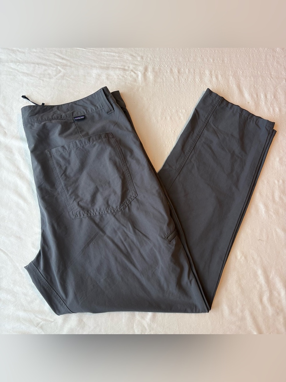 Patagonia Quandary Gray Hiking Pants-Lightweight Gray Stretch Nylon Fabric